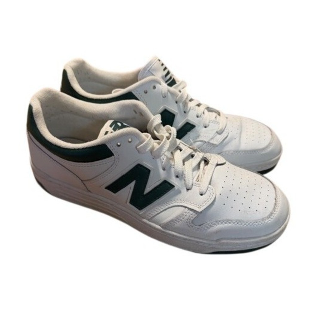 New Balance 480 Mens White Green Leather Low Top Sneakers Size 10‎